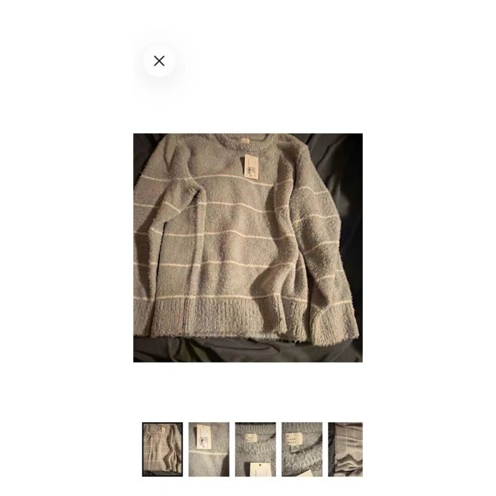 A New Day Women’s Plus 1x Gray White Striped